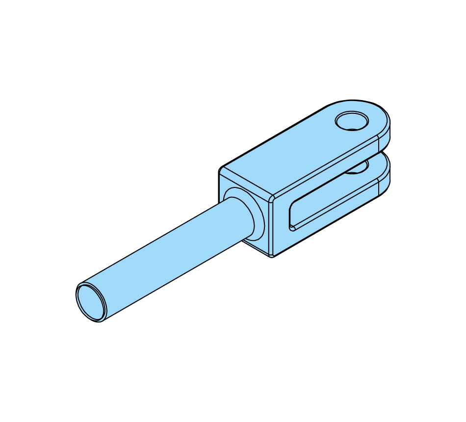 Gabel M30, geschmiedet, rechts
