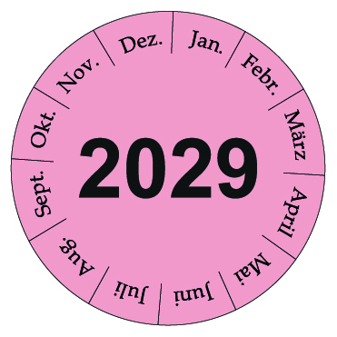 PVC Prüfplakette  “2029”