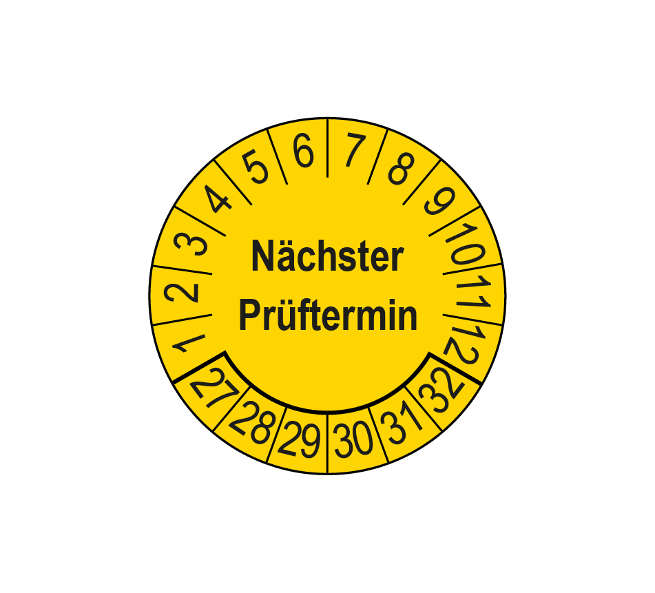 PVC Prüfplakette  mehrjährig