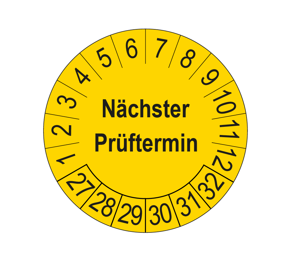 PVC Prüfplakette  mehrjährig