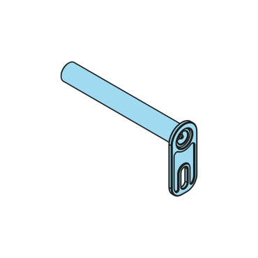 400047 - Achse für Polyamidrollen, 30x225mm, mit Schmierung & Sicherung, S355J2 - Übersicht