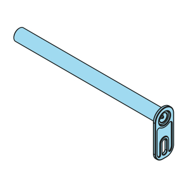 400050 - Achse für Polyamidrollen, 30x390mm, mit Schmierung & Sicherung, S355J2 - Übersicht