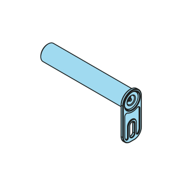 400057 - Achse für Polyamidrollen, 40x225mm, mit Schmierung & Sicherung, S355J2 - Übersicht