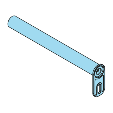 400060 - Achse für Polyamidrollen, 40x390mm, mit Schmierung & Sicherung, S355J2 - Übersicht