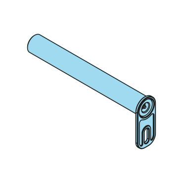 400061 - Achse für Polyamidrollen, 40x310mm, mit Schmierung & Sicherung, S355J2 - Übersicht
