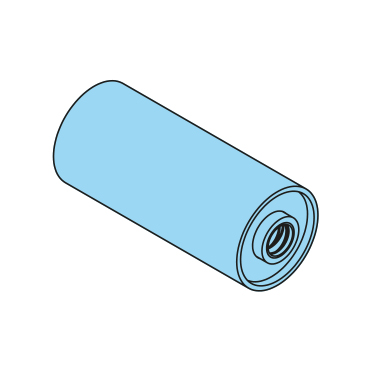 40010004 - Stahlrolle, 40-133-300/310mm, durchgehendes Rohr, Messingbuchse - Übersicht