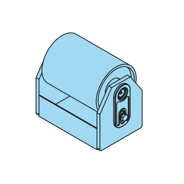 400200 - City-Stahlrolle komplett, 30-133-180/190mm, H=200mm, Achsschmierung, Messingbuchse - Übersicht