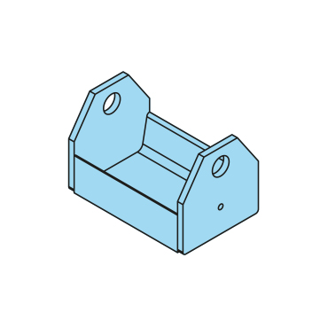 400231 - Rollenbock, d=31mm, für H=175mm, l=192mm, Seitenblech t=10mm - Übersicht