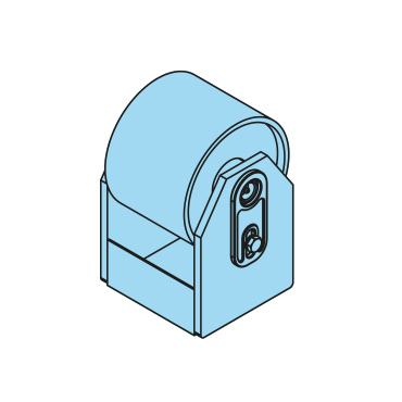400300 - Stahlrolle komplett, 30-159-120/130mm, H=240mm, Achsschmierung, Messingbuchse - Übersicht