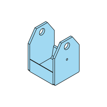 400330 - Rollenbock, d=31mm, für H=240mm, l=132mm, Seitenblech t=10mm - Übersicht