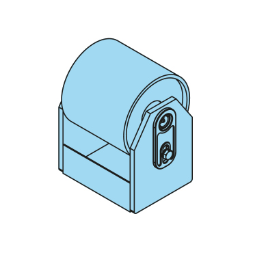 400400 - Stahlrolle komplett, 30-159-150/160mm, H=240mm, Achsschmierung, Messingbuchse - Übersicht