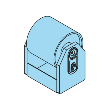 400440 - Stahlrolle komplett, 40-159-150/160mm, H=240mm, Achsschmierung, Messingbuchse - Übersicht