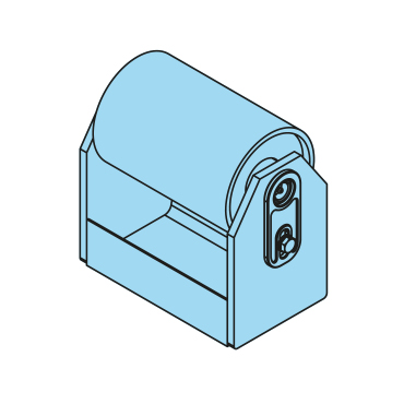 400500 - Stahlrolle komplett, 30-133-200/210mm, H=240mm, Achsschmierung, Messingbuchse - Übersicht