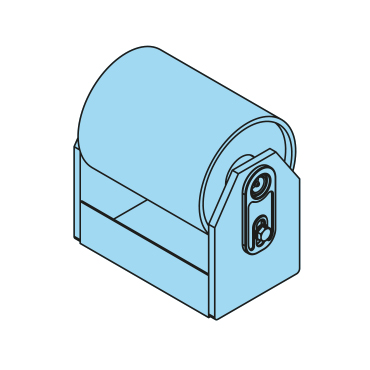 400501 - Stahlrolle komplett, 30-159-200/210mm, H=240mm, Achsschmierung, Messingbuchse - Übersicht