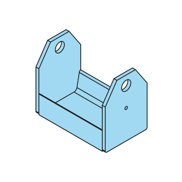 400530 - Rollenbock, d=31mm, für H=240mm, l=212mm, Seitenblech t=10mm - Übersicht