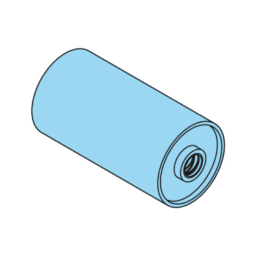 401010 - Stahlrolle, 40-159-300/310mm, durchgehendes Rohr, Messingbuchse - Übersicht