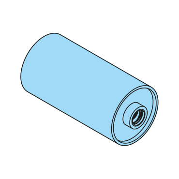 401015 - Stahlrolle, 40-159-310/335mm, durchgehendes Rohr, Messingbuchse - Übersicht