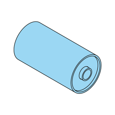 401110 - Stahlrolle, 40-159-300/310mm, durchgehendes Rohr - Übersicht