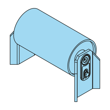 401209 - Stahlrolle komplett, 40-159-300/310mm, H=240mm, Achsschmierung, Messingbuchse - Übersicht