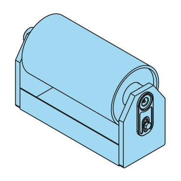 401212 - Stahlrolle komplett, 40-159-300/330mm, H=240mm, Achsschmierung, Messingbuchse - Übersicht