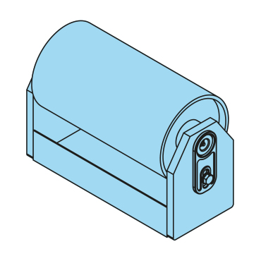 401225 - Stahl-Polyamidrolle komplett, 40-159-300/310mm, mit mittlerer Scheibe (alte Version) - Übersicht