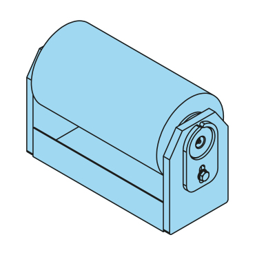 401300 - Vollmaterialrolle komplett, 60-159-300/310mm, H=240mm, Achsschmierung - Übersicht