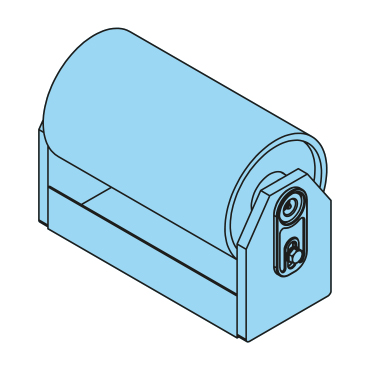 401400 - Stahlrolle komplett, 40-168-300/310mm, H=244,5mm, Achsschmierung, Messingbuchse - Übersicht