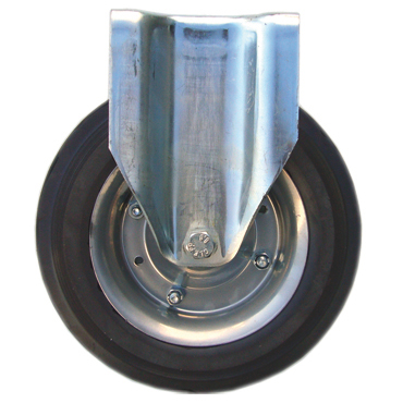 402250 - Bockrad, 200x45mm, dyn. Traglast 330kg, Vollgummibereifung, Stahlblechfelge, Rollenlager - Übersicht