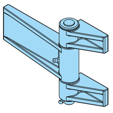 451047 - Scharnier, 30x148mm, links, für City-Container, Buchsenschmierung, Stahlguss - Übersicht