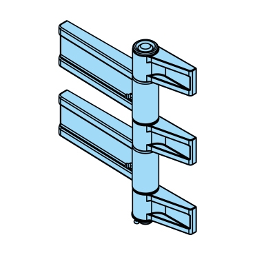 4510601 - Scharnier, 35x290x250,5mm, links, für Stapelcontainer, Buchsenschmierung - Übersicht