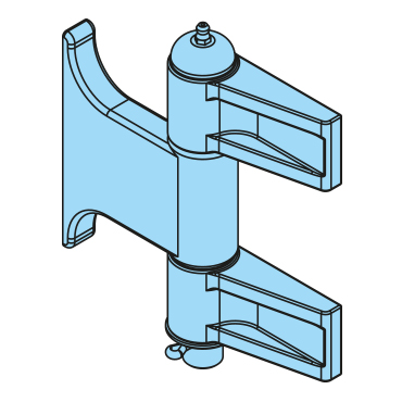 451071 - Scharnier, 35x192mm, links, Achsschmierung - Übersicht