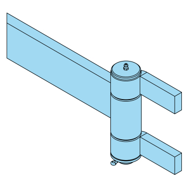 451087 - Scharnier, 50x180,5mm, links, schwere Ausführung, Achsschmierung - Übersicht