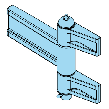 451090 - Scharnier, 35x187mm, links, geschmiedet, schwere Ausführung, Achsschmierung - Übersicht