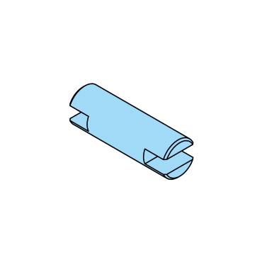 4511211 - Mittelzapfen, D=40mm, L=120mm, Schlitz 16x25mm, ohne Mittelsteg - Übersicht