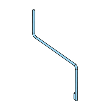 45229002 - Halterohr, 25x1415mm, rechts, verzinkt - Übersicht