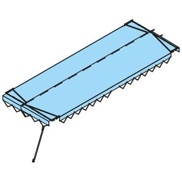Containerabdeckung mit Gewebeplane