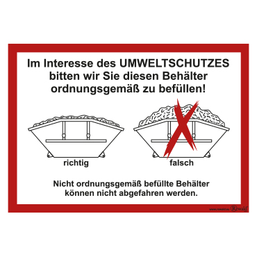 PVC Aufkleber Im Interesse des Umweltschutzes