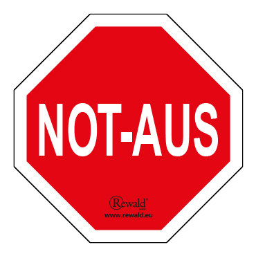 PVC Aufkleber NOT-AUS