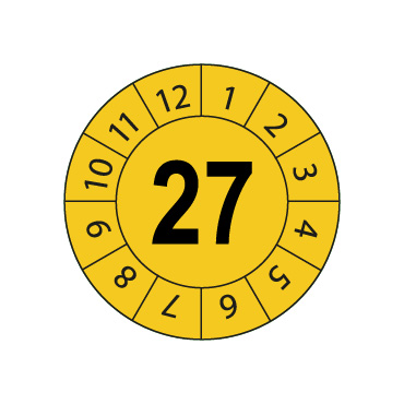 PVC Prüfplakette 2027
