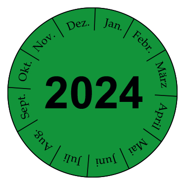 PVC Prüfplakette  2024