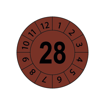 PVC Prüfplakette 2028