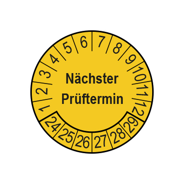 PVC Prüfplakette  mehrjährig
