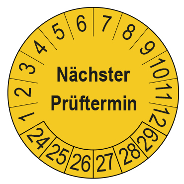 PVC Prüfplakette  mehrjährig