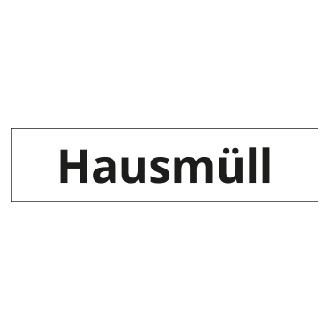 PVC Aufkleber Hausmüll