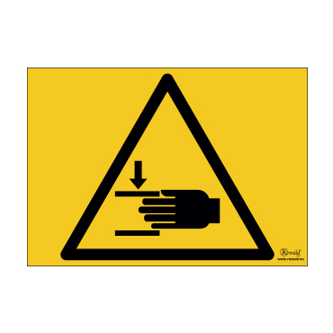 PVC Aufkleber Quetschgefahr