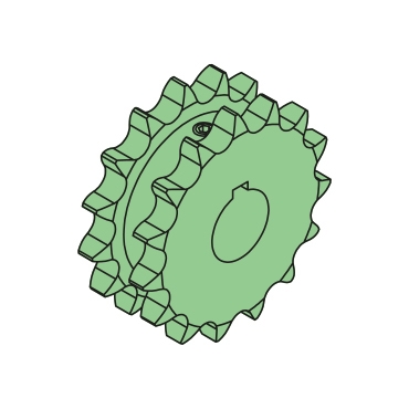 Duplex-Kettenrad komplett