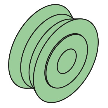 46710212 - Drahtführungsrolle, 10-34-14mm, S355J2, mit Messingbuchse, Typ PAAL - Übersicht