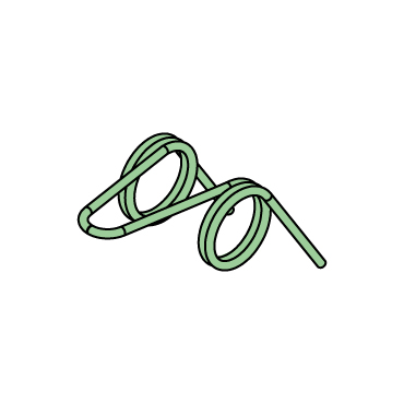 469506 - Doppelschenkelfeder f. Klappenverschluss, verzinkt, D=1,5x12mm, Typ DIXI - Übersicht