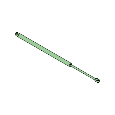 469515 - Gasfeder, 250N, Hub 200mm, Augen angeschraubt, Gesamtlänge 650mm, Typ DIXI - Übersicht