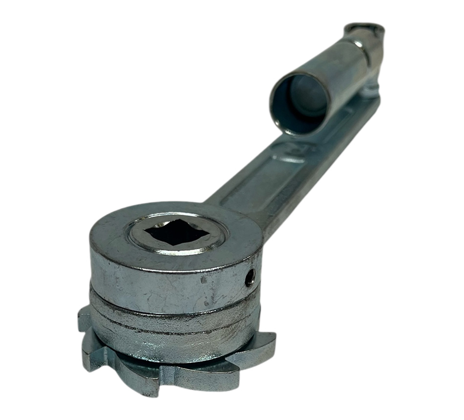 Sicherheitskurbel, L=250mm, Vierkant 14,2mm, D=65mm, verzinkt - ein Übersichtsbild. Artikelnummer 457350